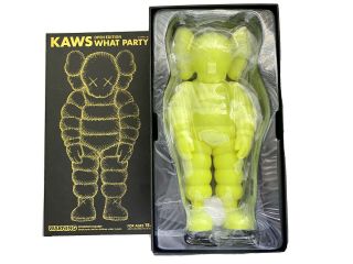 Kaws What Party Yellow Neon Rare Limited 2020 Chum Bearbrick Be@rbrick