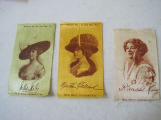 Antique Turn Of The Century Cigarette Silks,  Euphemia Quilting. ,  Early Actresses