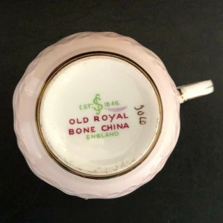 Vintage Old Royal Bone China Tea Cup And Saucer 3
