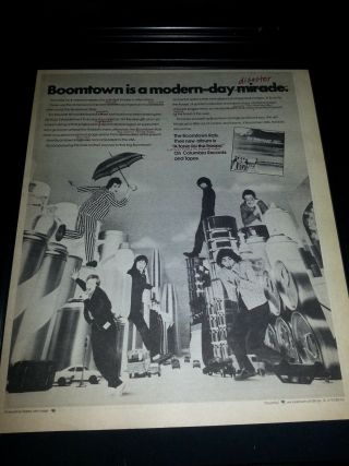 The Boomtown Rats A Tonic For The Troops Rare Promo Poster Ad Framed