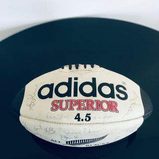 Rare Signed Adidas Zealand / All Blacks Rugby Ball - 1980s / 1990s Legends