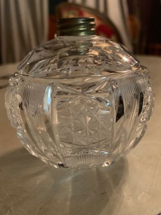 Antique Vintage Cut Glass Perfume Bottle,  No Stopper