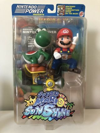 Mario Sunshine Mario And Yoshi Figure Nintendo Power Rare