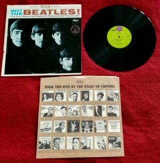 Rare Meet The Beatles Club Only Green Target Labels 1969 Pressing Ex,