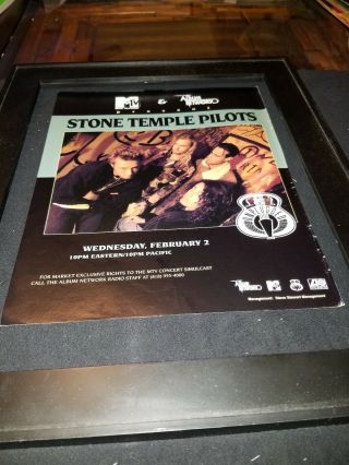Stone Temple Pilots Rare Mtv Unplugged Promo Poster Ad Framed