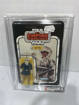 Vintage Star Wars Empire Strikes Back Han Solo Hoth 32 Back Afa 80 Nm Unpunched