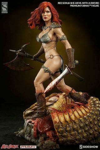 Sideshow Premium Format Red Sonja She - Devil With A Sword Exclusive Statue Rare