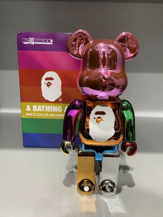 Bearbrick Medicom A Bathing Ape Bape 25th Anniversary Multi Color 400 2018