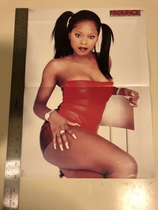 Vintage 1999 Foxy Brown The Source Poster Hip - Hop Rap 90s 15 X 10 - 3/4