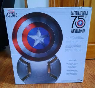 Marvel Legends Series Captain America 75th Anniversary METAL SHIELD open for pic 3