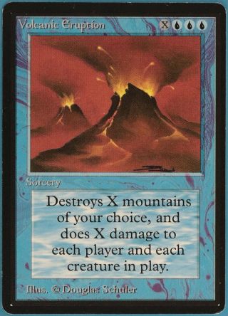 Volcanic Eruption Beta Pld Blue Rare Magic Mtg Card (id 97361) Abugames