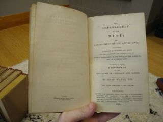 Rare Antique Collectible Watts on the Mind Improvement of the Mind 1833 3
