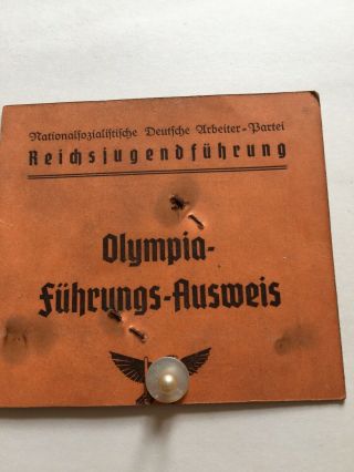 Rare 1936 Olympic Games Driving Licence No 139