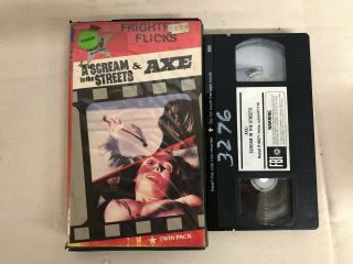 A Scream In The Streets / Axe - Vhs - Clamshell - Frightful Flicks - Rare