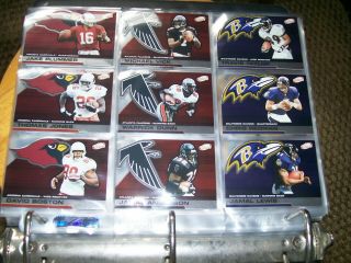 Rare 2002 Pacific Atomic Football Complete Die - Cut Base Set In Binder - 100 Cards