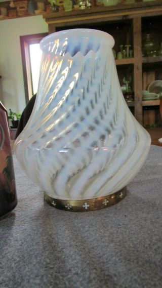 Rare Fenton French Opalescent Spiral Optic 183 Vase