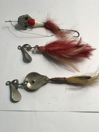 3 Vintage Fishing / Al Foss Shimmy And Two Other Lures