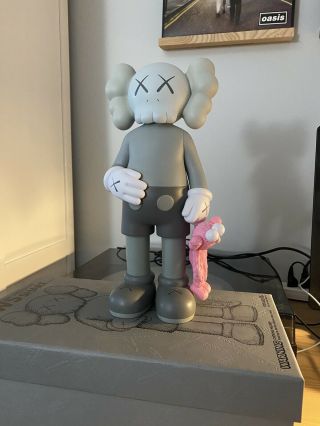Kaws Share Pink Grey Vinyl Figure 100 Authentic Displayed