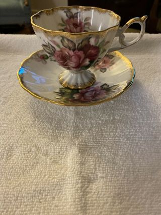 Vintage Japanese Floral Tea Cup And Saucer