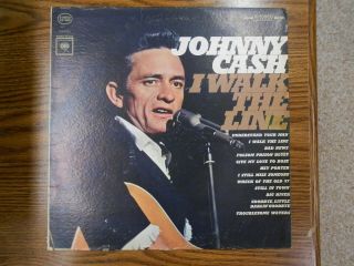 1964 Johnny Cash I Walk The Line Vinyl Lp Record Columbia Records Cs 8990