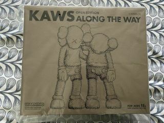 Kaws Along The Way Figure Brown Companion Medicom Vinyl Figure Chum Authentic