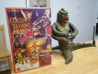 Vintage 1980 Mattel Clash Of The Titans Kraken Sea Monster Toy Figure W/ Box