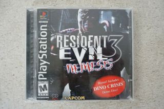 Resident Evil 3: Nemesis Ps1 Rare Vintage Dino Crisis Demo Disk