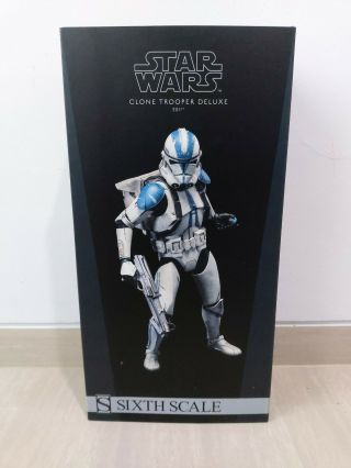 Ems 1/6 Scale Sideshow Star Wars Clone Trooper Deluxe 501st