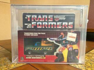 Transformers Hasbro 1985 Authentic Hoist G1 Afa 75 Very Rare