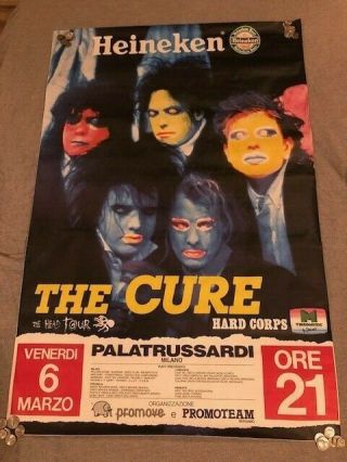 The Cure Rare Poster Head On The Door Tour 1985 Italian Heineken Great Cond