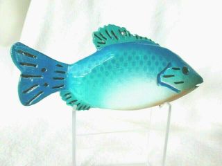 Hand Carved / And Painted (folk Art) Bluegill Ice Fishing Decoy