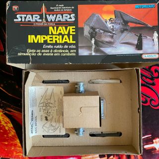 Glasslite Tie Interceptor - Box - Nave Imperial - Star Wars Brazil 1988