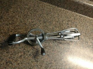 Vintage Hand Mixer Egg Beater Stainless Steel Antique