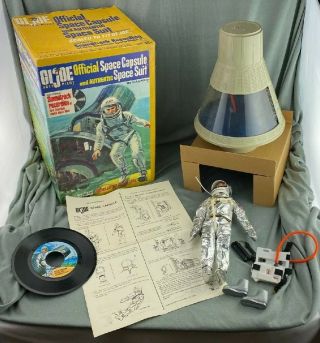 1966 Gi Joe Spacewalk Space Capsule W/tm Astronaut Complete / Record / Excell