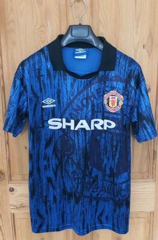 Manchester United Away Shirt 1992/93 Rare Size M Medium 1992 1993 Man U Utd