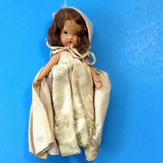 Vintage Storybook Doll 5 1/2 Inches One Piece Body Movable Arms