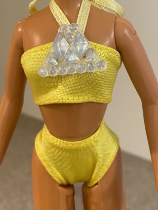 1993 Barbie Sun Jewel Skipper 2 Piece Yellow Bikini