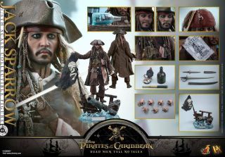 Hottoys Dx15 Pirates Of The Caribbean Dead Mentell No Tales Jack Sparrow Express