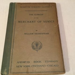 Antique Book Merchant Of Venice By William Shakespeare Copyright 1893