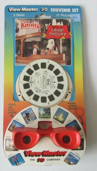 A Day At Camp Snoopy View - Master 3 Reel Packet And Model L Viewer Gift Set Rare