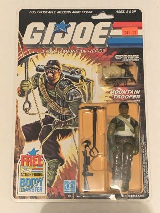 G.  I.  Joe Vintage 1985 Alpine (mountain Trooper) Moc Rare 36 Back Cobra
