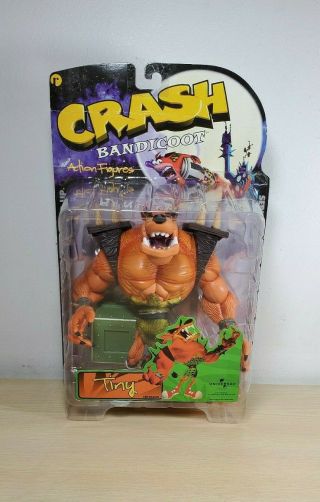 Vtg 1998 " Thesaurus Crash Bandicoot " Tiny " Action Figure Rare Nib