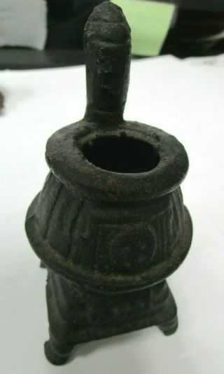 Vintage Pot Belly Stove Dollhouse Cast Iron Wood Burning Stove Miniature