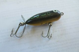 Vintage Heddon Tiny Torpedo - Frog 1 - 2 Inch,