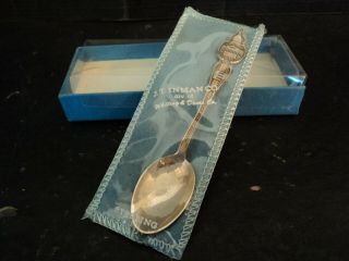 Vtg Antique Whiting & Davis Usa 4 " Sterling Silver Washington Dc Souvenir Spoon