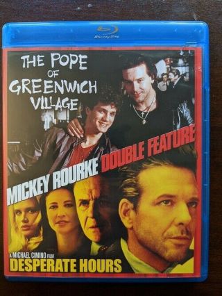 The Pope Of Greenwich Village / Desperate Hours Blu - Ray 2 - Disc Set Rare Oop