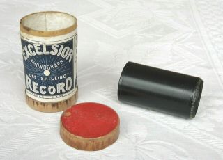 Rare Excelsior Phonograph Cylinder Record Famous Music Hall Song