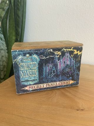 Vintage Walt Disneyland Haunted Mansion Secret Panel Chest Puzzle Box Rare