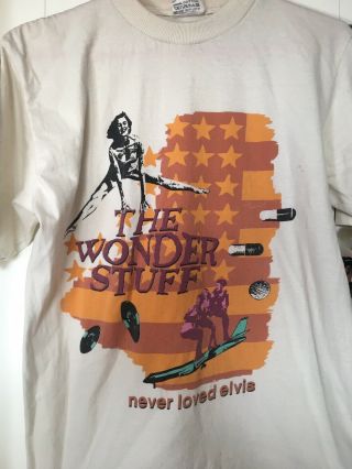 The Wonder Stuff Never Loved Elvis Tour Shirt.  1991 Rare.  Vintage