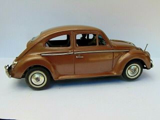 rare vintage 1960 ' s JAPAN TIN TOY VW BEETLE bug BANDAI 3
